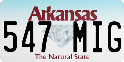 AR license plate 547MIG