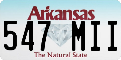 AR license plate 547MII