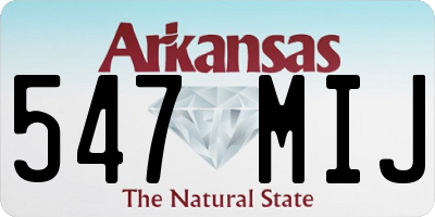AR license plate 547MIJ