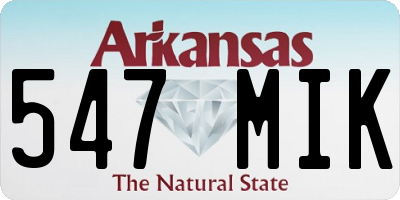 AR license plate 547MIK