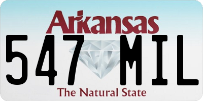 AR license plate 547MIL
