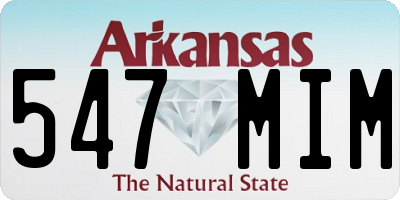 AR license plate 547MIM