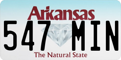 AR license plate 547MIN