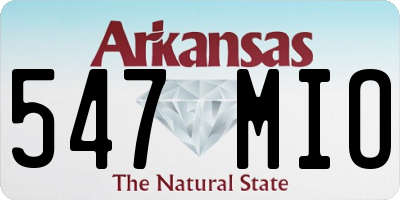 AR license plate 547MIO