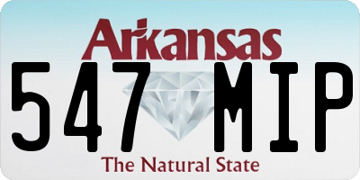 AR license plate 547MIP