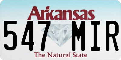AR license plate 547MIR