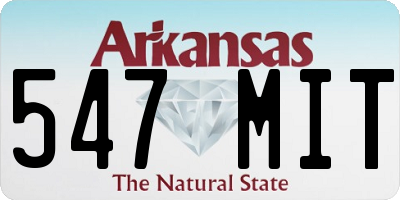 AR license plate 547MIT