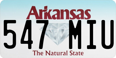 AR license plate 547MIU