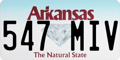 AR license plate 547MIV