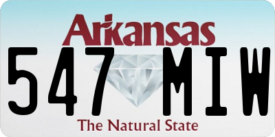 AR license plate 547MIW