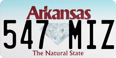 AR license plate 547MIZ