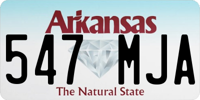 AR license plate 547MJA
