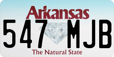 AR license plate 547MJB