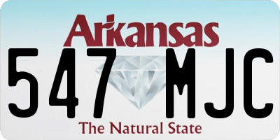AR license plate 547MJC