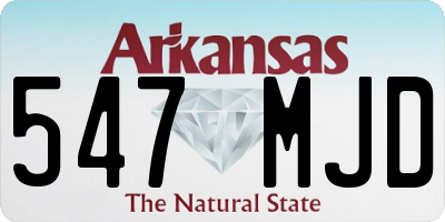 AR license plate 547MJD
