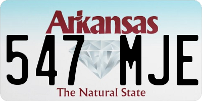 AR license plate 547MJE