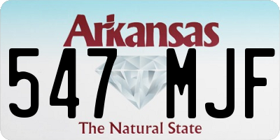 AR license plate 547MJF