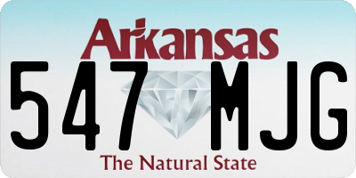 AR license plate 547MJG