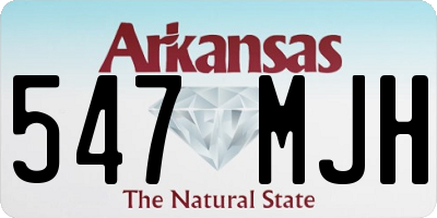AR license plate 547MJH