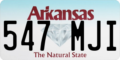 AR license plate 547MJI