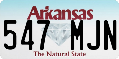 AR license plate 547MJN