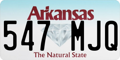 AR license plate 547MJQ