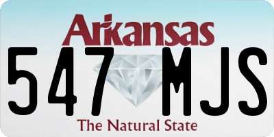 AR license plate 547MJS