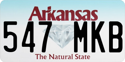 AR license plate 547MKB