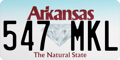 AR license plate 547MKL