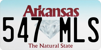 AR license plate 547MLS