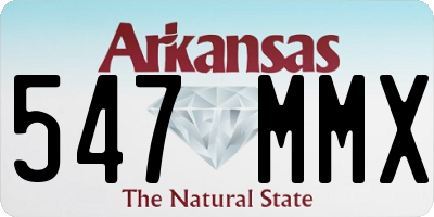 AR license plate 547MMX