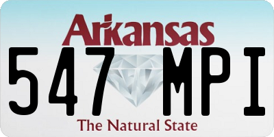 AR license plate 547MPI