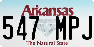 AR license plate 547MPJ