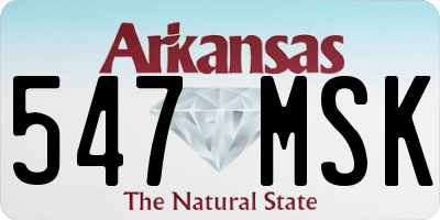 AR license plate 547MSK