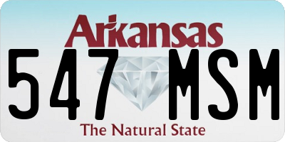 AR license plate 547MSM