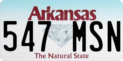 AR license plate 547MSN