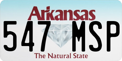 AR license plate 547MSP