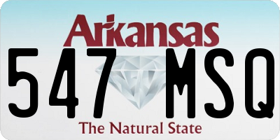 AR license plate 547MSQ