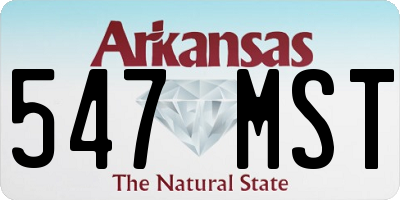 AR license plate 547MST