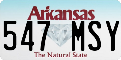 AR license plate 547MSY
