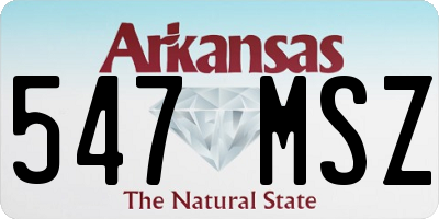 AR license plate 547MSZ