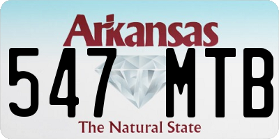 AR license plate 547MTB