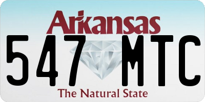 AR license plate 547MTC