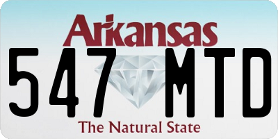 AR license plate 547MTD
