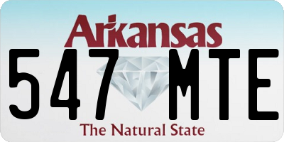 AR license plate 547MTE
