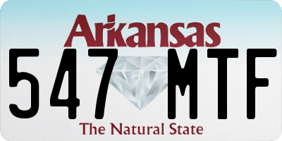 AR license plate 547MTF