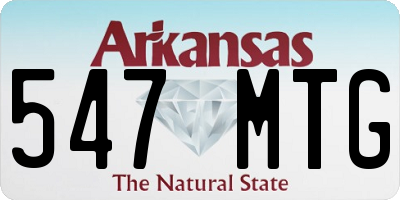 AR license plate 547MTG