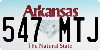 AR license plate 547MTJ