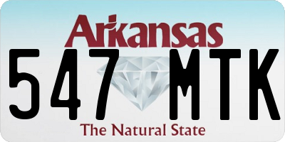 AR license plate 547MTK