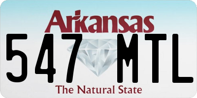 AR license plate 547MTL